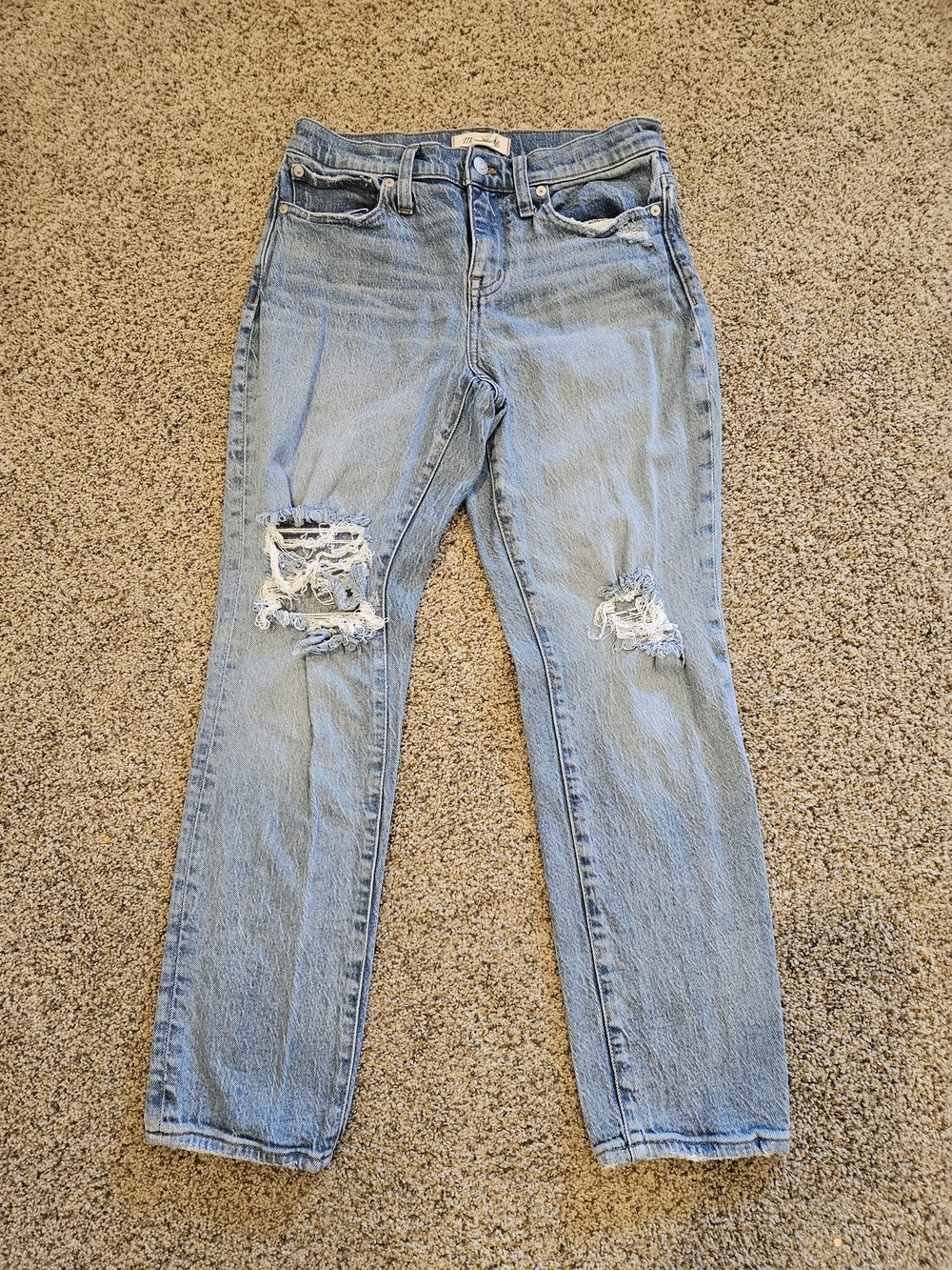 Madewell Light Blue Distressed Boyfriend Jeans